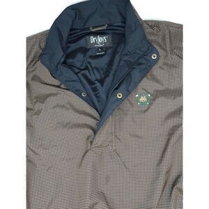 FootJoy DRYJOYS‎ Brown/Black Houndstooth Golf Vest Windbreaker Jacket Men's Sz L